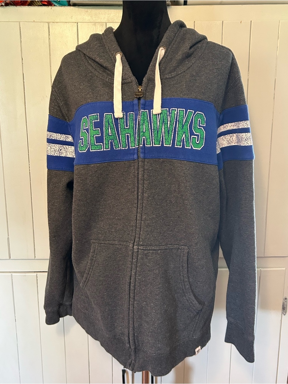 NFL PRO LINE Fanatics Gray Hooded Zip Jacket Seahawks Size XL